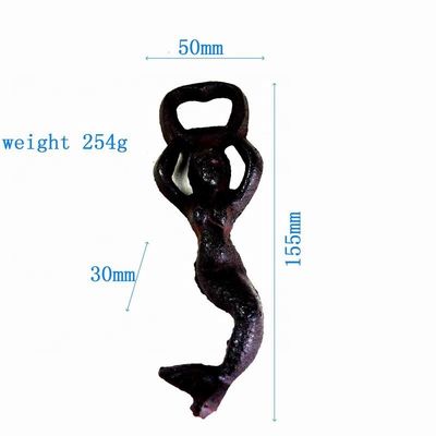 Kalite Customized Mermaid Cast Iron Wine Bottle Opener For Bar Fabrika