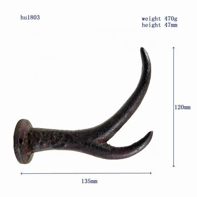 Kalite Deer Antler Cast Iron Wall Hooks Cast Iron Crafts Rust Fabrika