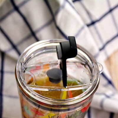 Kalite Decorated Pint Ice Tea Glass Cup With Lid And Silicate Straw Cocktail Tumbler Drinking Glasses Fabrika