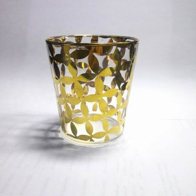Kalite Gold Print High End Stemless Wine Glass Tumbler , Crystal Highball Glasses Fabrika