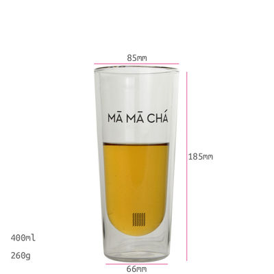 Kalite Double Wall Heat Resistant Round Tall Tumbler Glass Fabrika