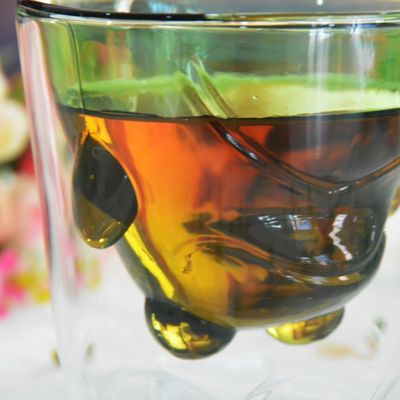 Kalite Green Borosilicate Double Layer Colored Drinking Glasses Fabrika