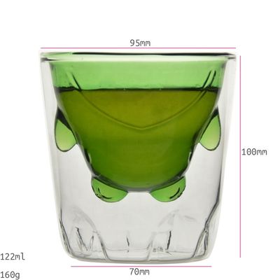 Kalite Green Borosilicate Double Layer Colored Drinking Glasses Fabrika