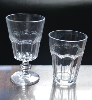 Kalite Stemless Embossed Multiple Tangent 10 Oz Glass Tumbler Fabrika