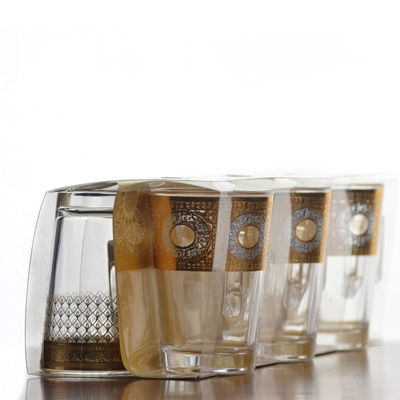 Kalite Golden Decorated Gold Decal Tumbler Drinking Glasses Fabrika