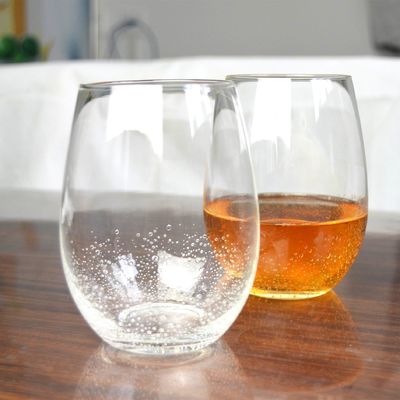 Kalite 500ml Transparent Stemless Whiskey Tumbler Glasses , Wine Glass Tumbler Fabrika
