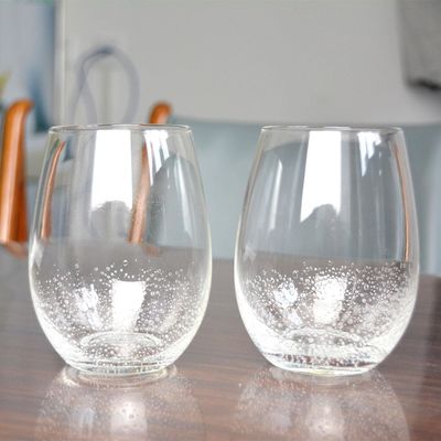 Kalite 500ml Transparent Stemless Whiskey Tumbler Glasses , Wine Glass Tumbler Fabrika