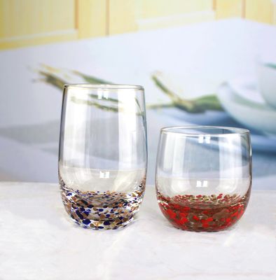 Kalite Red Stars Bottomed Creative Macadam Tumbler Drinking Glasses Fabrika