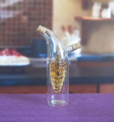 Kalite Double Layer Grape Shape Glass Canister With Lid For Oil Fabrika