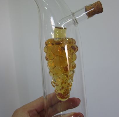 Kalite Double Layer Grape Shape Glass Canister With Lid For Oil Fabrika