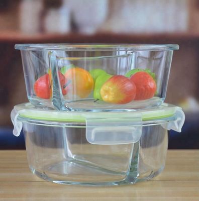 Kalite Two Pots Borosilicate Clear Glass Storage Jars , Glass Bowls With Lids Fabrika