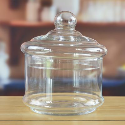 Kalite Stackable 3 Layers Tower Shaped Glass Storage Jars Fabrika