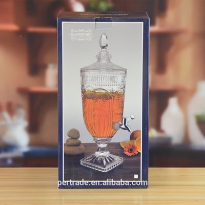 Kalite Deep Cutted Engraved 5l Glass Jar With Lid . Glass Food Storage Jars Fabrika