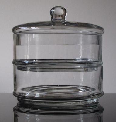 Kalite Handblown 3 Layer Stackable Storage Jars With Lids Fabrika