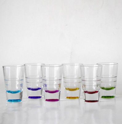 Kalite Handpainted Rainbowl Bottom Crystal Shot Glasses For Pub Fabrika