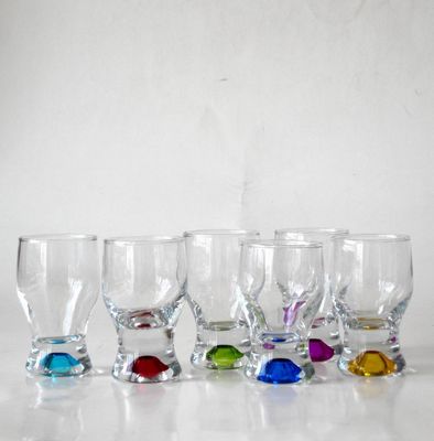 Kalite Handpainted Rainbowl Bottom Crystal Shot Glasses For Pub Fabrika