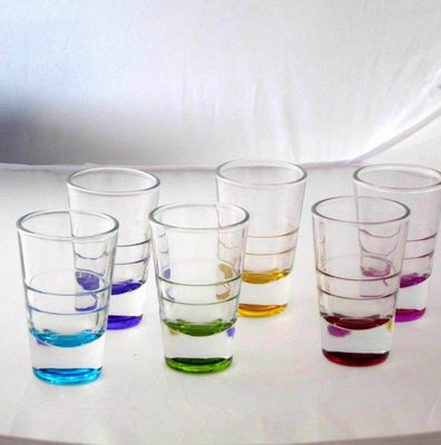 Kalite Handpainted Rainbowl Bottom Crystal Shot Glasses For Pub Fabrika