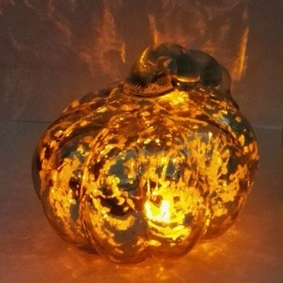 Kalite Pumpkin Lantern Antique Glass Candle Holders For Halloween Fabrika
