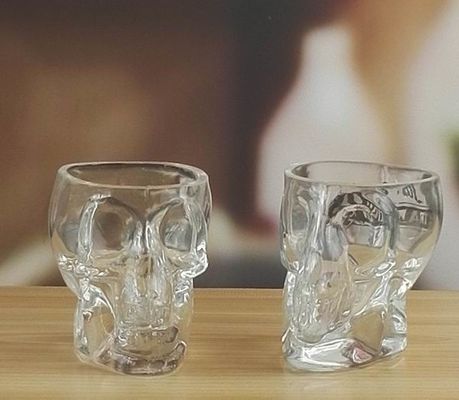 Kalite Machine Made Embossed Skull 1.5 Oz Shot Glasses Fabrika