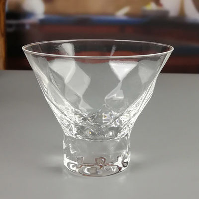 Kalite Lead Free Crystal Cocktail Glasses With Optical Diamonds Design Fabrika