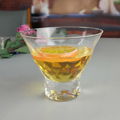 Kalite Lead Free Crystal Cocktail Glasses With Optical Diamonds Design Fabrika