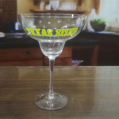Kalite LFGB 850ml Margarita Giant Crystal Cocktail Glasses Fabrika